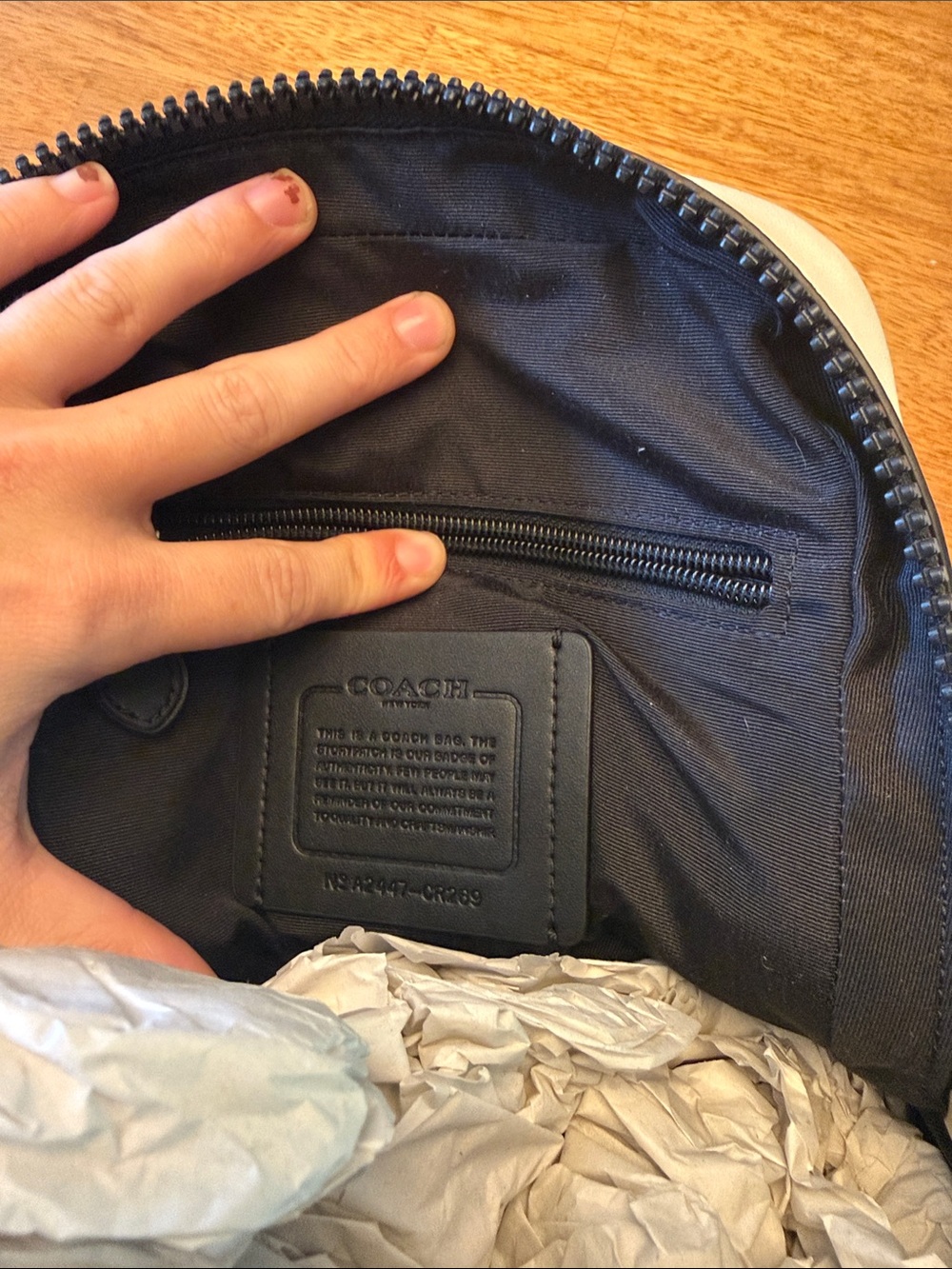 Coach Black Signature Canvas Messenger with Tan Trim - Picture 2 of 3